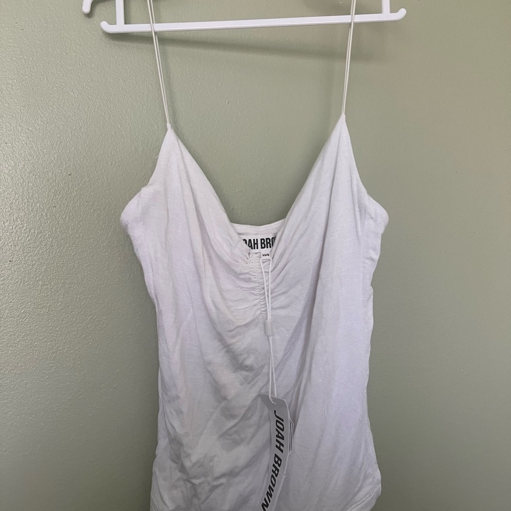 Joah Brown White tank Top